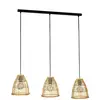 Image de Eglo 43867 AYESGARTH E27 triple suspension 910x210mm noir naturel