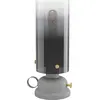 Image de Lampe de table GARGRAVE Acier gris, laiton brossé E27 1X40W H:31.5cm Ø11cm avec interrupteur à bascule