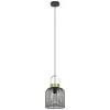 Image de ROUNDHAM suspension Lampe à suspendre Lampe à suspendre - H110 x Ø22cm - noir, laiton brossé - 1X40W excl - IP20