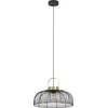 Image de ROUNDHAM suspension Lampe à suspendre Lampe à suspendre - H110 x Ø45cm - noir, laiton brossé - 1X40W excl - IP20