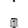 Image de EGLO Lampe à suspendre Rinroe, lampe à suspendre à 1 flamme au-dessus de la table à manger, lampe de salle à manger en métal noir, lampe à suspendre avec douille E27, Ø 32,5 cm