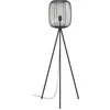 Image de EGLO Lampadaire Rinroe, Lampadaire sur pied, lampe sur pied tripode en métal noir, lampe de salon avec interrupteur, lampe de salon avec douille E27