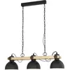 Image de LUBENHAM suspension Lampe à suspendre Lampe à suspendre - L90 x l20 x H110 cm - noir, marron - 3X28W excl - IP20