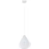 Image de EGLO Lampe à suspendre Dolwen, lampe suspendue au-dessus de la table à manger, lampe de salle à manger japonaise, abat-jour en tissu et métal en blanc, douille E27, Ø 33,5 cm