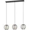 Image de WAVERTON suspension Lampe à suspendre Lampe à suspendre - L92 x l22 x H110 cm - noir - 3X40W excl. - IP20