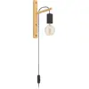 Image de POCKLEY Applique/plafonnier Lampe éclairage - L4,5 x H29,5 x AL16 cm - marron, noir - IP20