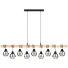 Image de EGLO TOWNSHEND 5, Noir, Marron, Acier, Bois, Polyvalent, IP20, Classe I, Douille E27