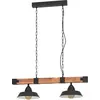 Image de EGLO OLDBURY, Noir, Marron, Acier, Bois, Polyvalent, IP20, Classe I, Douille E27