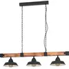 Image de EGLO OLDBURY, Noir, Marron, Acier, Bois, Polyvalent, IP20, Classe I, Douille E27