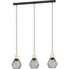 Image de PALMORLA suspension Lampe à suspendre Lampe à suspendre - L76 x l16 x H110 cm - noir, marron - 3X60W excl - IP20