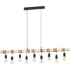 Image de EGLO TOWNSHEND, Noir, Marron, Acier, Bois, Universel, IP20, I, E27
