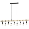 Image de Lampe Pendante De Table À Manger Townshend 9x E27 - Bois - 44099