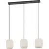 Image de Suspension EGLO Belgrave, suspension au-dessus de la table à manger, lampe de salle à manger à 3 ampoules de style japonais, métal et papier blanc, , E27, 88 cm