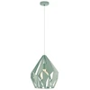 Image de EGLO Lampe à suspendre Carlton-P, lampe à suspendre vintage à 1 flamme, lampe à suspendre rétro en acier, couleur : vert clair pastel, douille : E27, Ø 31 cm
