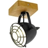 Image de EGLO Spot Gatebeck 1 lampe acier et bois noir
