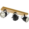 Image de EGLO Lampe spot Gatebeck 3 lampes acier et bois noir