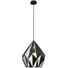 Image de EGLO Suspension Carlton 1 noir argent 49255