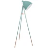 Image de EGLO Lampadaire tripode Dundee, lampe sur pied vintage à 1 flamme, lampe sur pied en acier, couleur : menthe, douille : E27, interrupteur à tirette inclus
