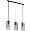 Image de EGLO Suspension Roccamena 3 lampes noir et cuivre