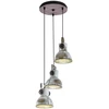 Image de EGLO Suspension Barnstaple 3-flamme patine brune et noire