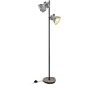 Image de Lampadaire Barnstaple 2 flammes patine brune, noir, zinc