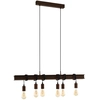 Image de EGLO Suspension Townshend 4 brun antique 6 lampes