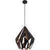 Image de Luminaire suspendu Carlton 1 rond, Ø x H : 385 mm x 110 cm, noir/cuivre