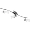 Image de Lampe Spot De Plafond Réglable En Acier Verre Satiné Ip20 Eglo 90403