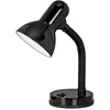 Image de Lampe de table EGLO Basic, lampe de bureau pour enfants, lampe de lecture à col de cygne, lampe de bureau flexible, lampe de chevet noire avec douille E27