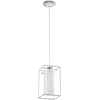Image de Eglo 94377 Loncino 1 Lampe à suspendre acier chrome verre satiné clair blanc