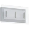 Image de Applique Murale Applique Extérieure Lampe Murale Maison, Ip44 Résistant Aux Intempéries 2 Ampoules, Acier Galvanisé, Verre Satiné, Led 7,4w 640lm Blanc Chaud, Lxlxp 18x33x6cm