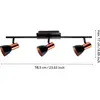 Image de Eglo 94586 Barnham LED Spot 3 x 33 W acier noir cuivre