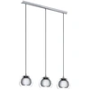 Image de Eglo 94593 Rocamar Lampe à suspendre acier chrome verre clair