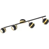 Image de EGLO Nocito, Spot de surface, Source lumineuse non amovible, 6,6 W, 3000 K, 240 lm, Noir, Or