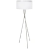 Image de Fondachelli Lampadaire nickel mat, blanc, argenté