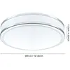 Image de Plafonnière Palermo 2, diamètre 41 cm, blanc