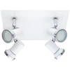 Image de Eglo 95995 Tamara 1 spot de plafond 4 flammes blanc chrome