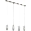 Image de Lampe à suspendre 4-pl. nickel mat noir-transp Granillefarsala