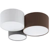 Image de Eglo 97479 PASTORE E27 triple plafonnier 610x495mm Anthracite-brun Blanc Gris