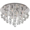 Image de Plafonnier LED cristal Almonte 8-flg. chrome, transparent Eglo 97699