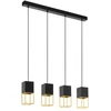 Image de EGLO 97734 MONTEBALDO LED Lampe suspendue noir or GU10 4x5W
