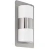 Image de Eglo 98085 CISTIERNA E27 Applique murale/plafonnier d'extérieur Acier inoxydable Blanc IP44