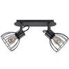 Image de Plafonnier, brun, spots réglables, design cage, L 33,5 cm