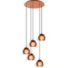 Image de Lustre contemporain Rocamar 1 5 Lumières Acier Cuivré