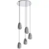Image de Alobrase Lustre contemporain 5 Lumières Métal Chrome