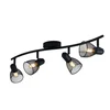 Image de Eglo 98623 CAROVIGNO E14 quadruple plafonnier 640x150mm noir