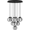 Image de Ariscani Lustre Moderne 10 Lumières Acier Noir