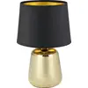 Image de Eglo Lampe de table Manalba 1 noir-doré 30 x 20 cm E14
