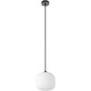 Image de Mantunalle Lustre contemporain à 1 lumière Acier Noir Verre Blanc