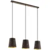 Image de Eglo 99438 SEGEZIA E27 triple suspension 880x180mm moka or